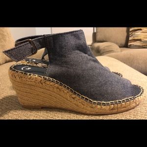 Gap Chambray Espadrille Wedge - 8 - New with tag